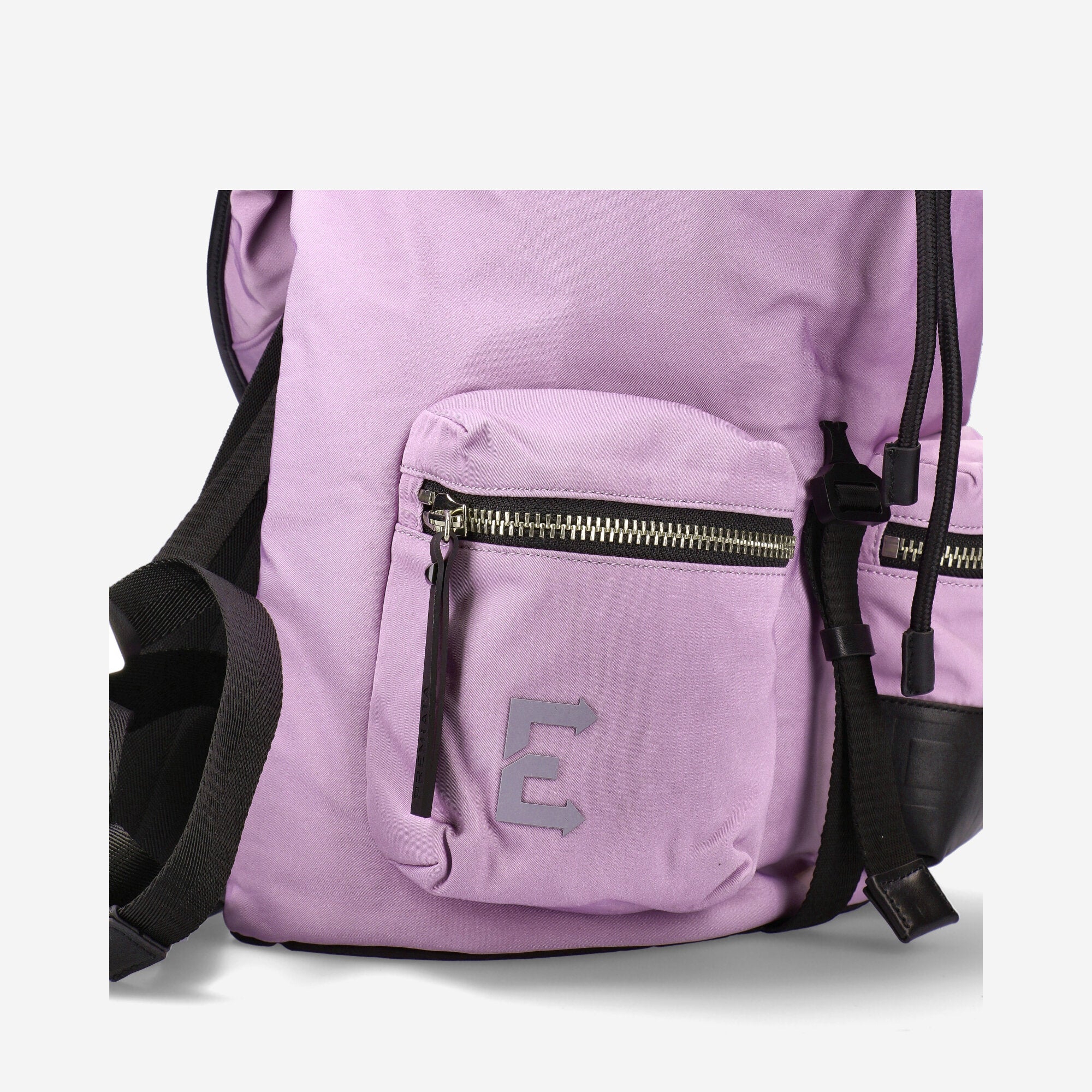 Lyn Premiata s Matte Pink Nylon and Leather Lined Backpack