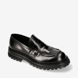 Derby 32019A Rois Nero Brushed Leather Loafers