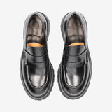 Derby 32019A Rois Nero Brushed Leather Loafers
