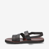 Sandal 32162A Leather Liscio Black