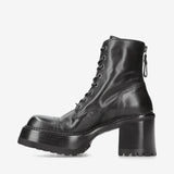 McQueen Calfskin Booties M4519LA Ankle Boot Gaucho Nero