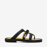 Sandal M6653A Nappa Black and Yellow