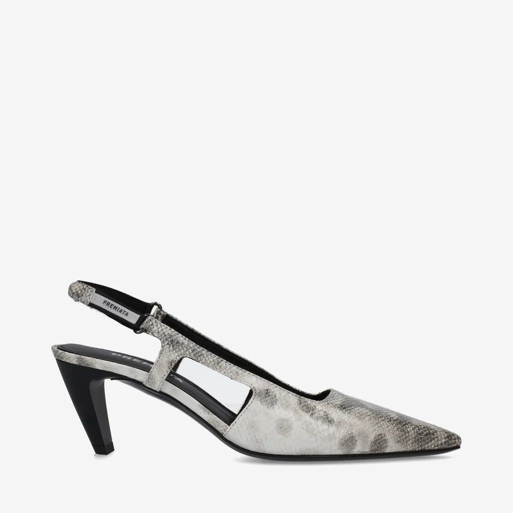 Premiata 70mm snakeskin-print leather pumps - Neutrals