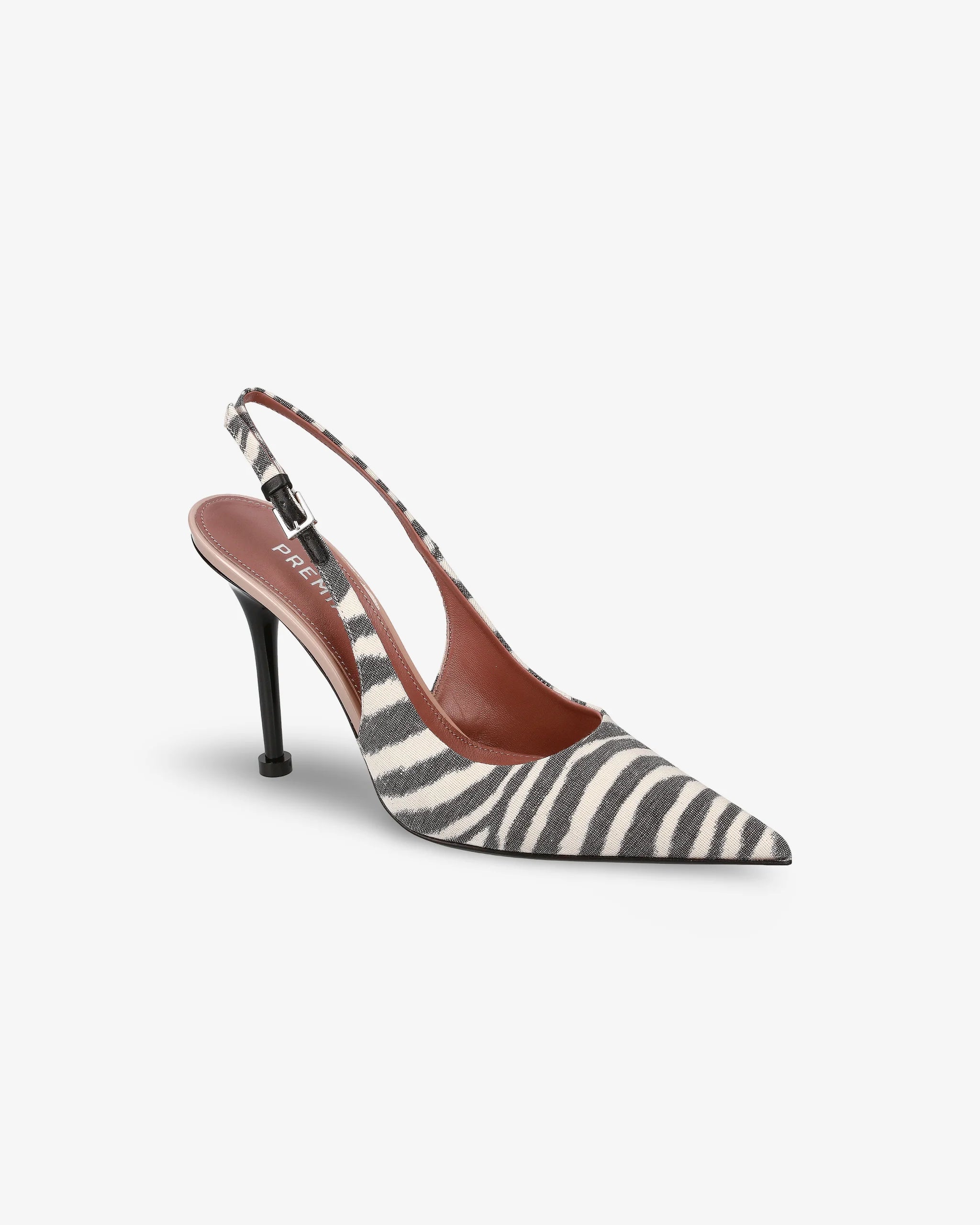 Chanel Canvas Zebra with Glossy Black Stiletto Heel | Premiata.us Chanel Canvas Zebra with Glossy Black Stiletto Heel | Premiata.us