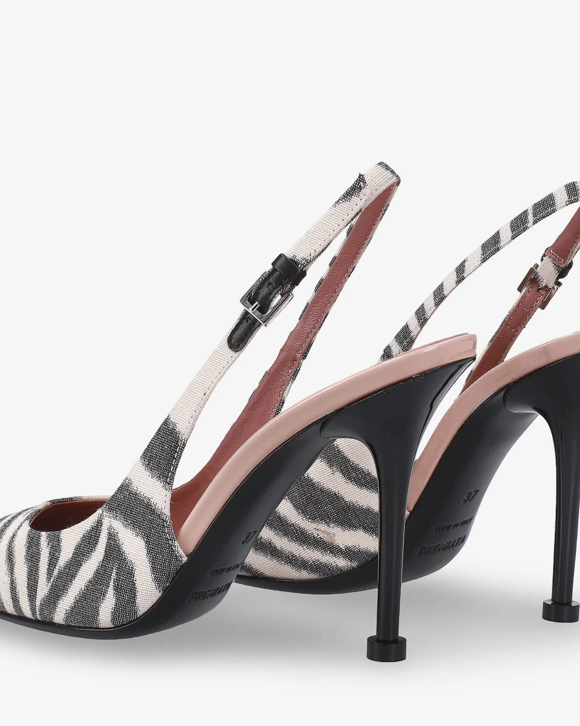 Chanel Canvas Zebra with Glossy Black Stiletto Heel | Premiata.us Chanel Canvas Zebra with Glossy Black Stiletto Heel | Premiata.us