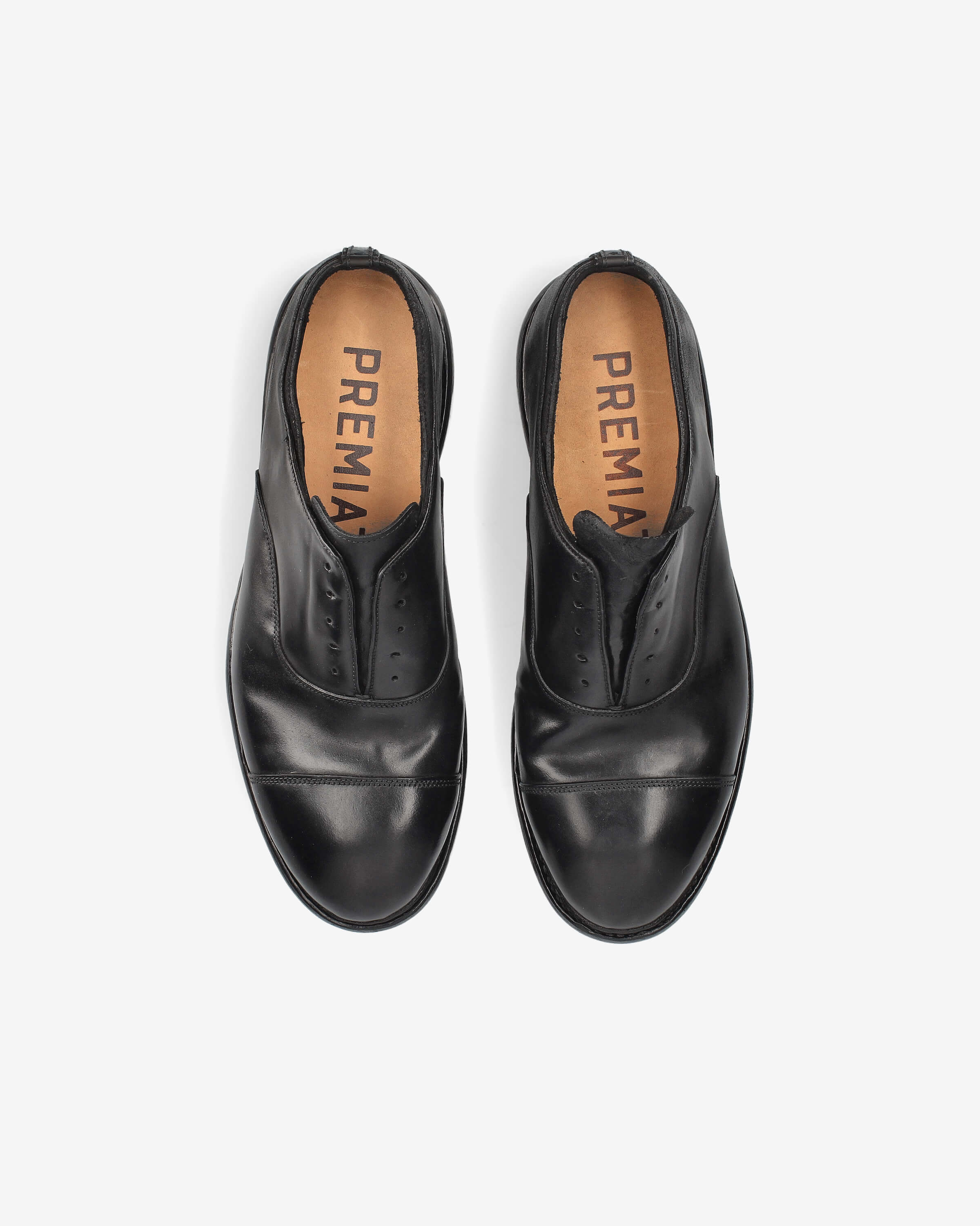 【極艶美品】PREMIATA イタリア製 ブラックラピド製法　高級黒艶本革 革靴 Derby Oxford PRE605D Black Cordovan – Premiata.us