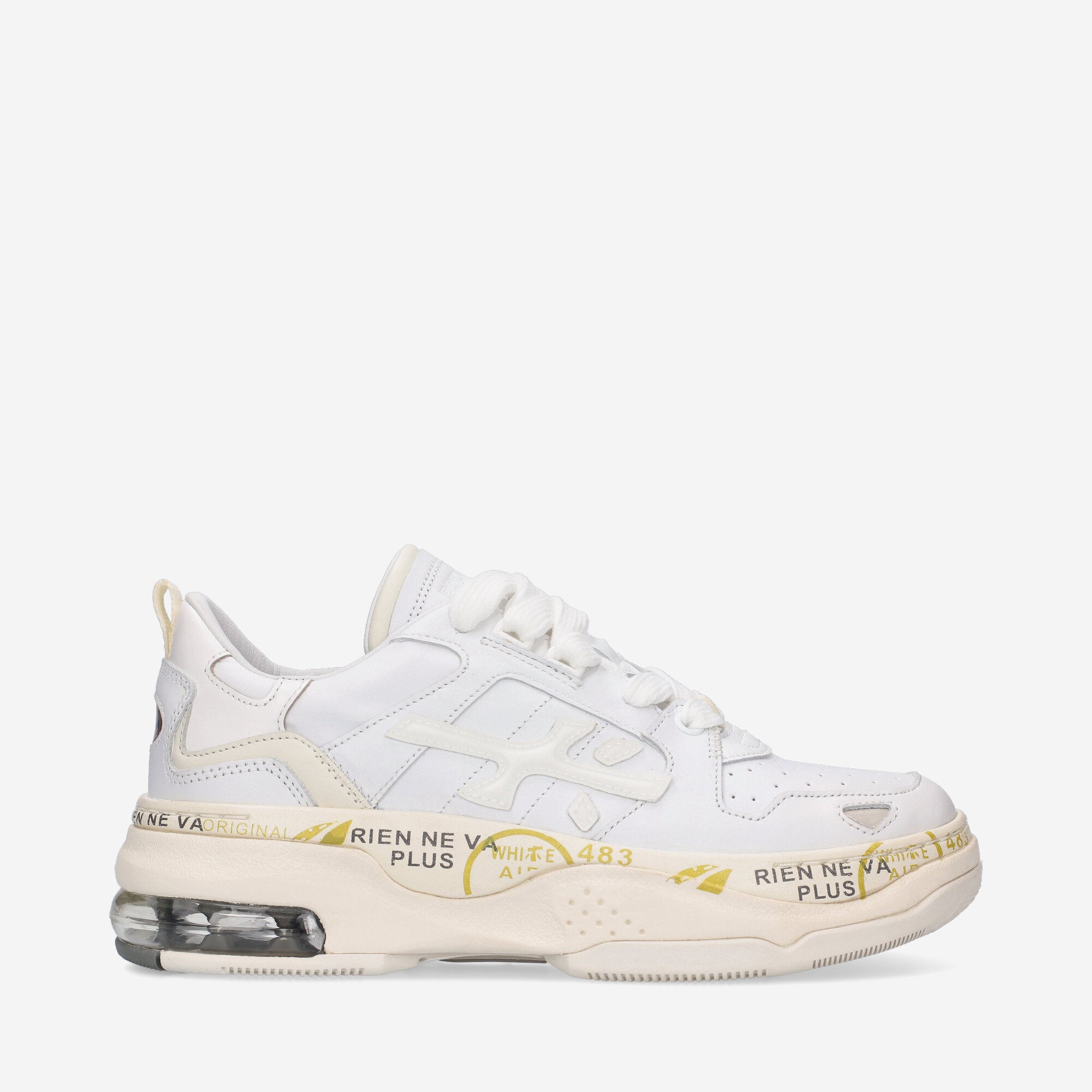Premiata Drake logo-patch sneakers - Brown