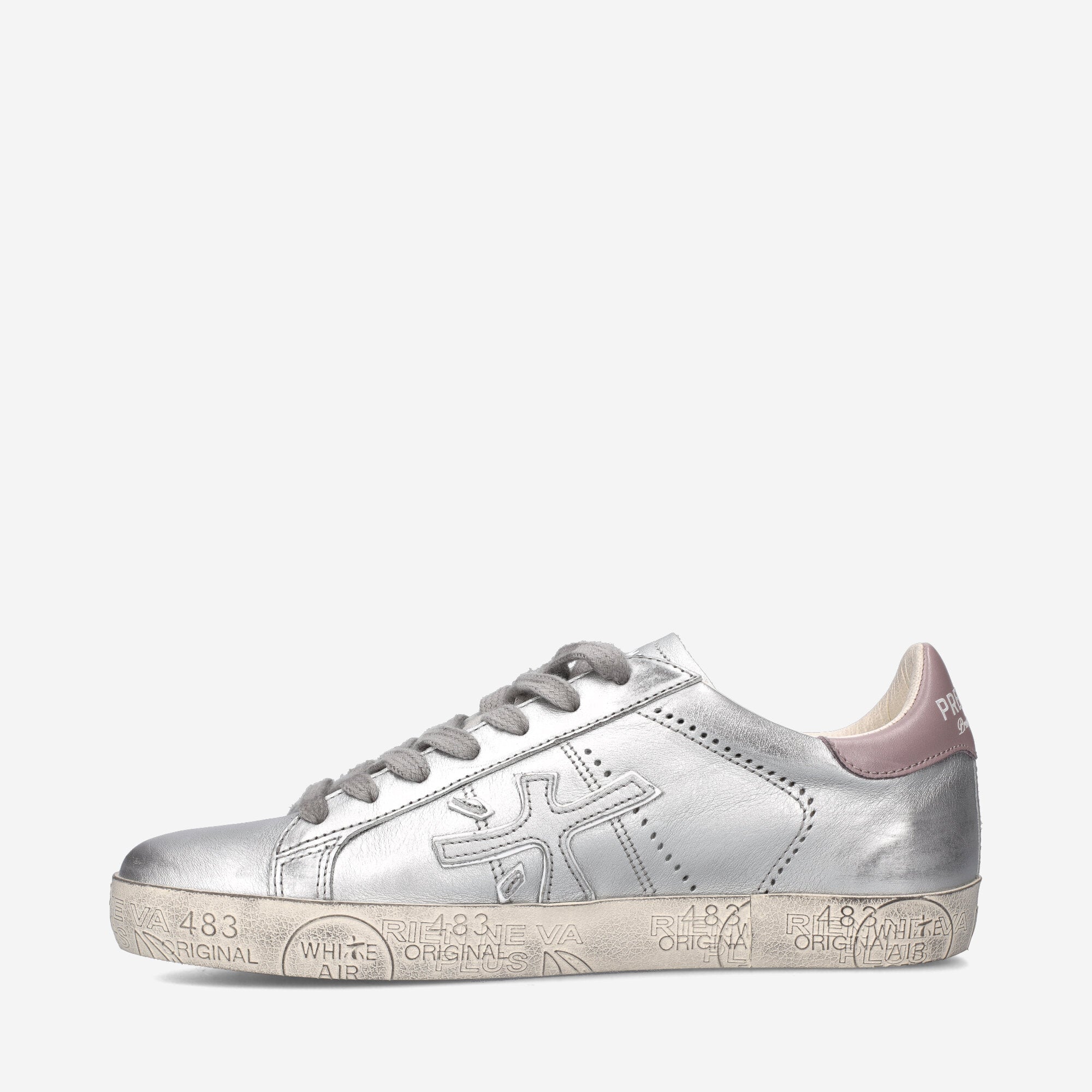 Premiata Steven metallic low-top sneakers - Grey