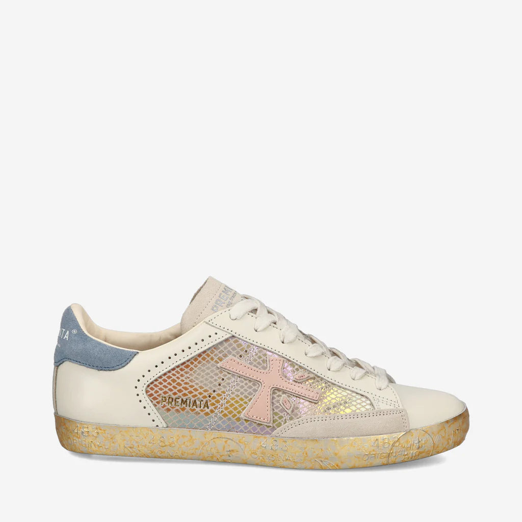 Premiata crinkled leather ballerina shoes - Gold